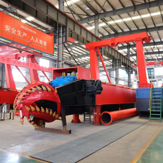 HID-CSD-5522zt 4500m3/H équipement de machine de drague aspiratrice à coupeur robuste pour l'extraction de sable portuaire